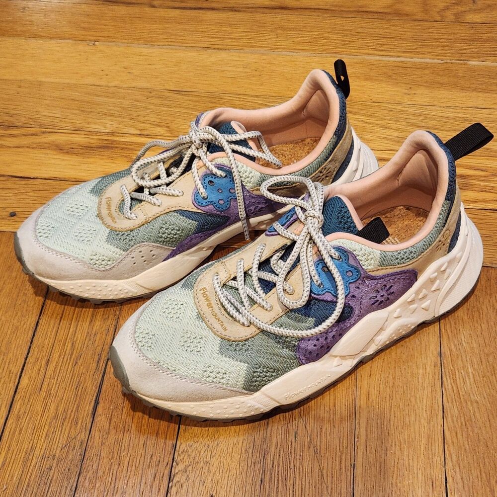 Flower Mountain Kotetsu Sneakers Multicolor Grn Anthropologie Free People Sz 7.5 - Picture 4 of 13